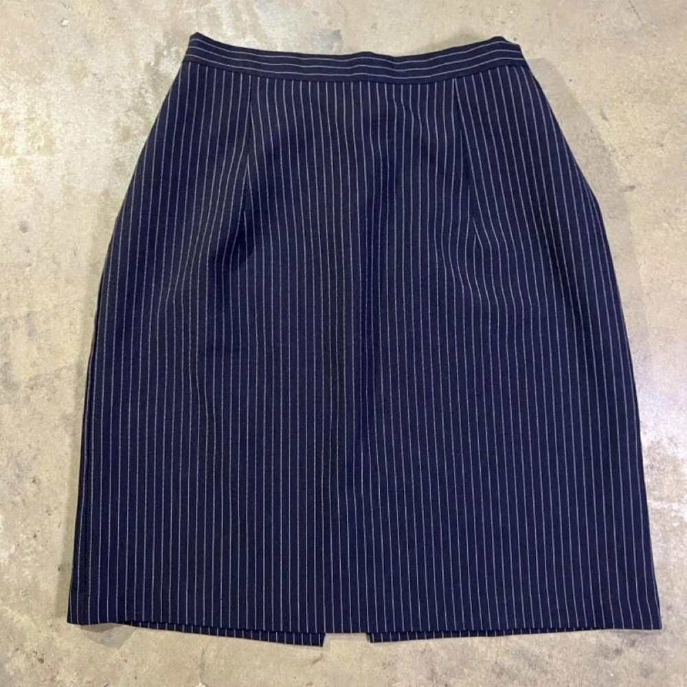 Vintage navy pinstripe skirt